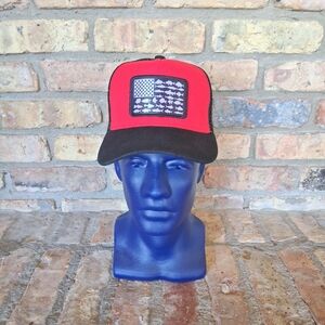 NWOT American Flag Fishing Trucker Cap Snap/Back